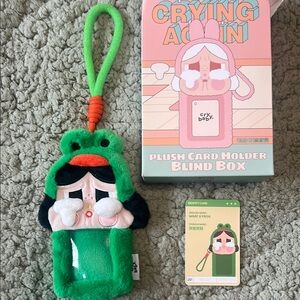 Pop Mart Crying Again Plush Card Holder Frog